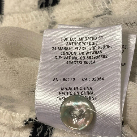 POSTMARK by ANTHROPOLOGIE‎ NWOT Lace Striped Cardigan in Black and White - Picture 9 of 9